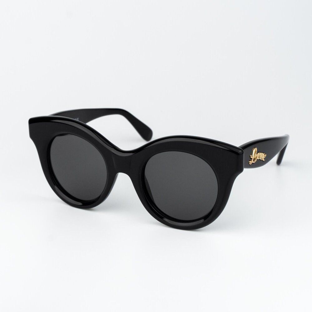 Loewe Women Sunglasses Black Grey Cat Eye Lw40126i 01a New Authentic